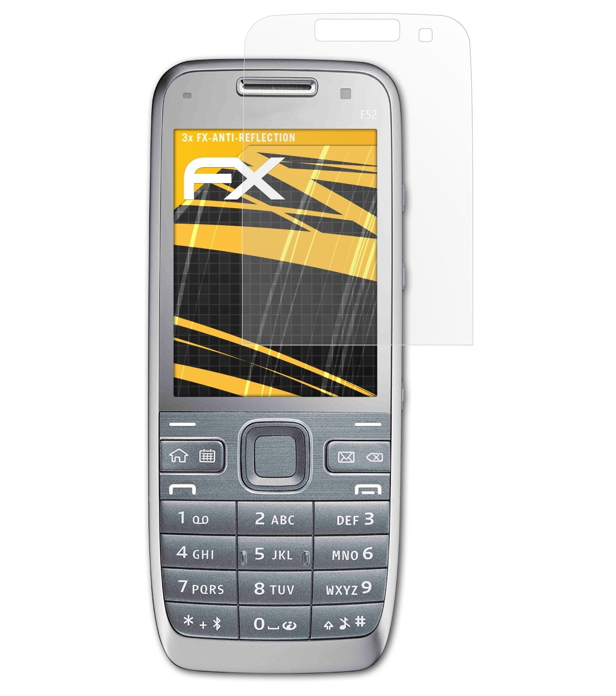3x FX-Antireflex Nokia Displayschutz(für ATFOLIX E52)