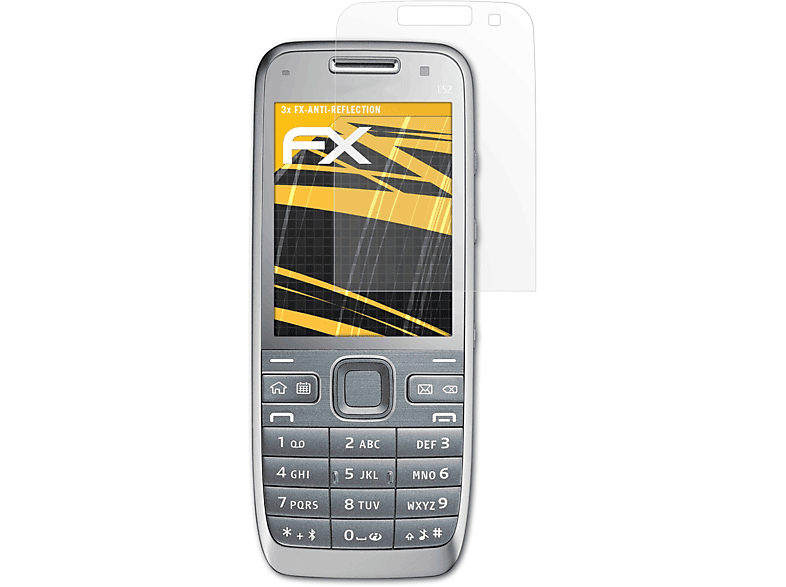 ATFOLIX 3x FX-Antireflex Displayschutz(für Nokia E52)
