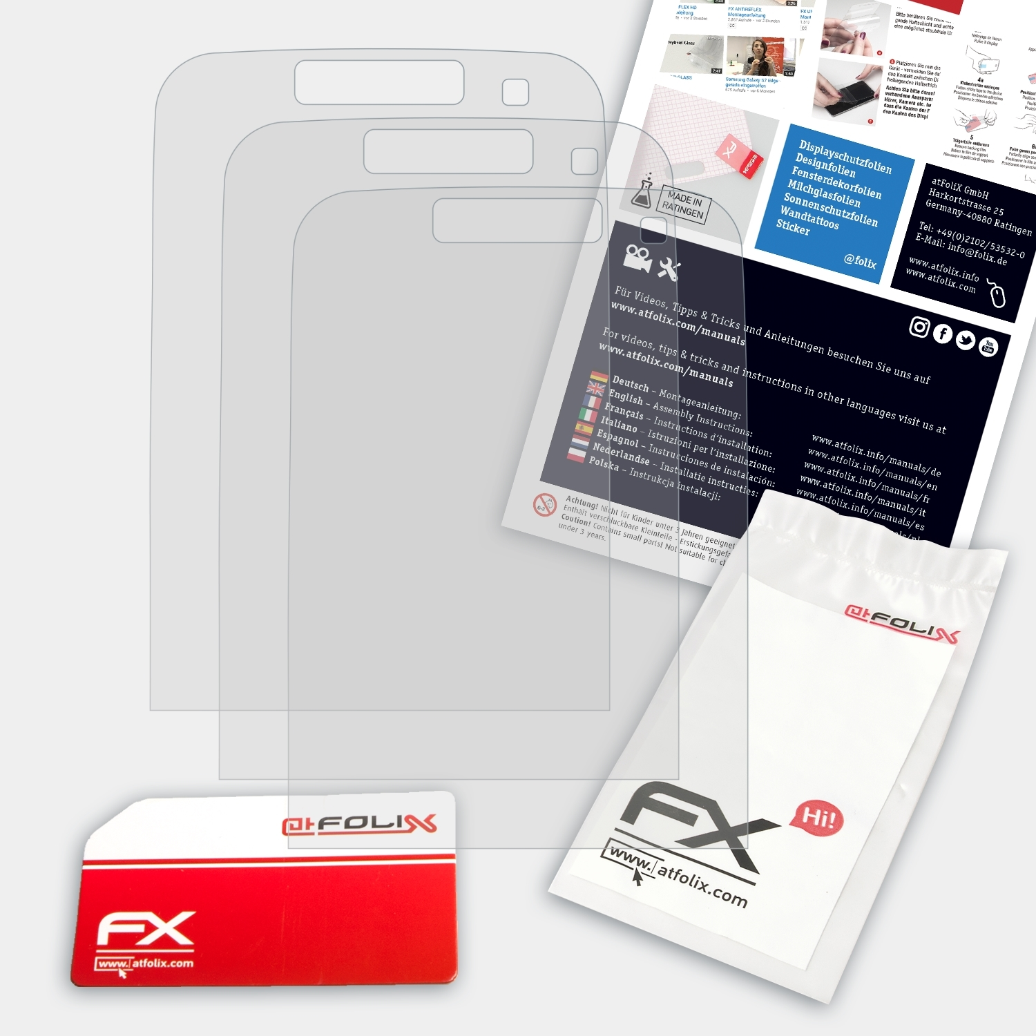 ATFOLIX Displayschutz(für FX-Antireflex Nokia E52) 3x