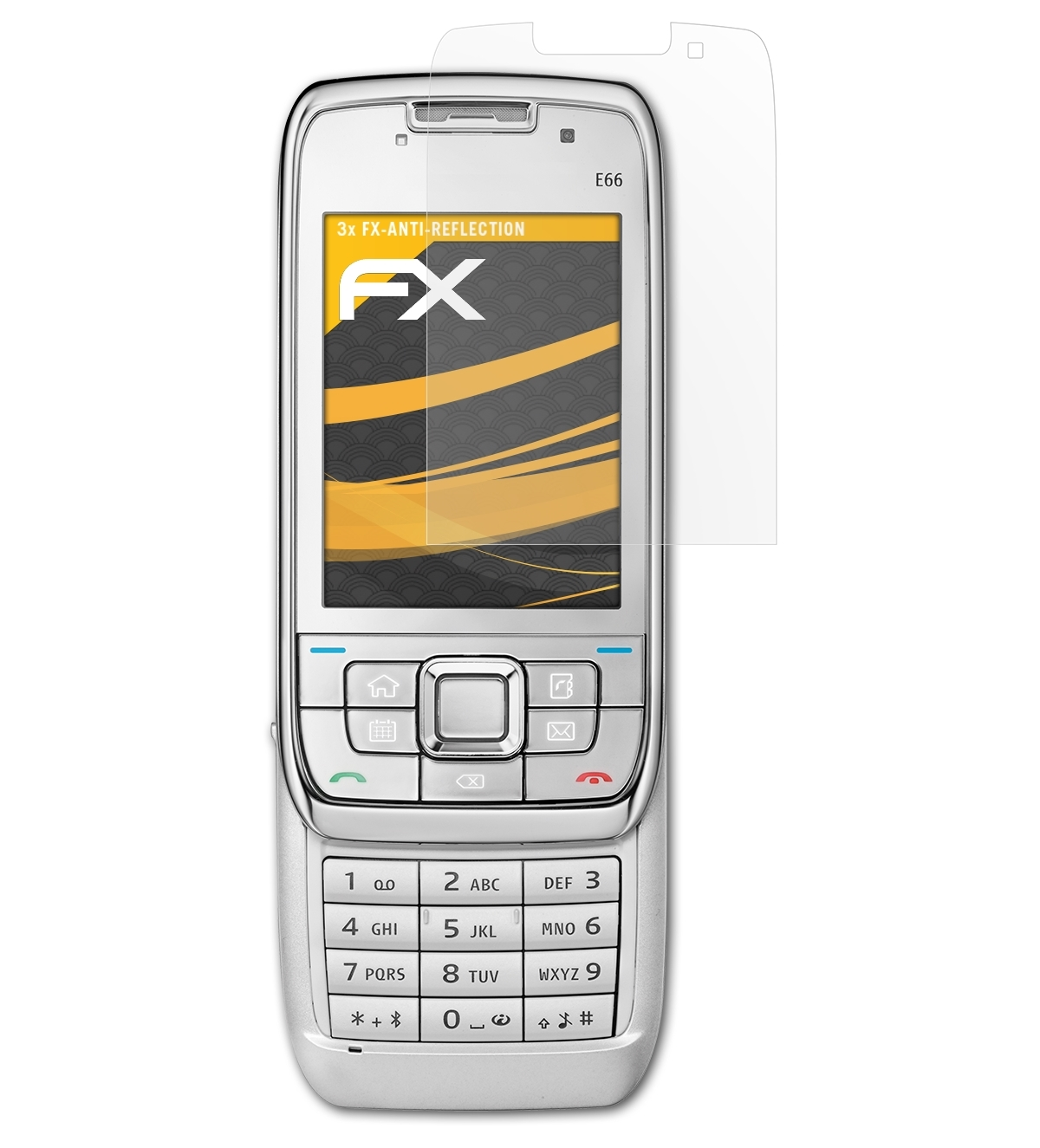 Nokia E66) ATFOLIX Displayschutz(für 3x FX-Antireflex