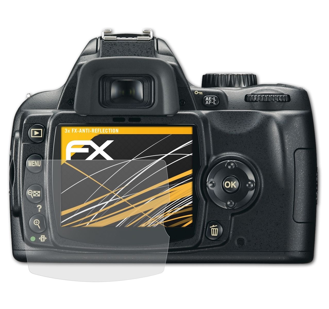 ATFOLIX 3x FX-Antireflex D60) Nikon Displayschutz(für