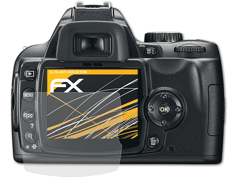 3x Nikon Displayschutz(für D60) FX-Antireflex ATFOLIX