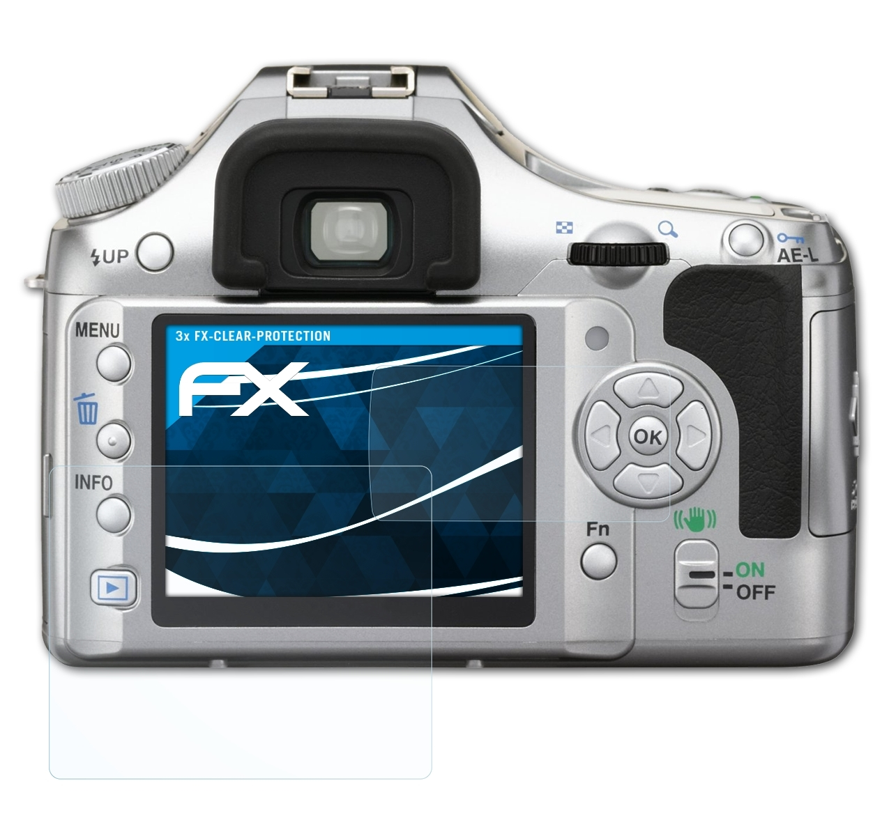 ATFOLIX 3x FX-Clear Displayschutz(für Pentax K200D)