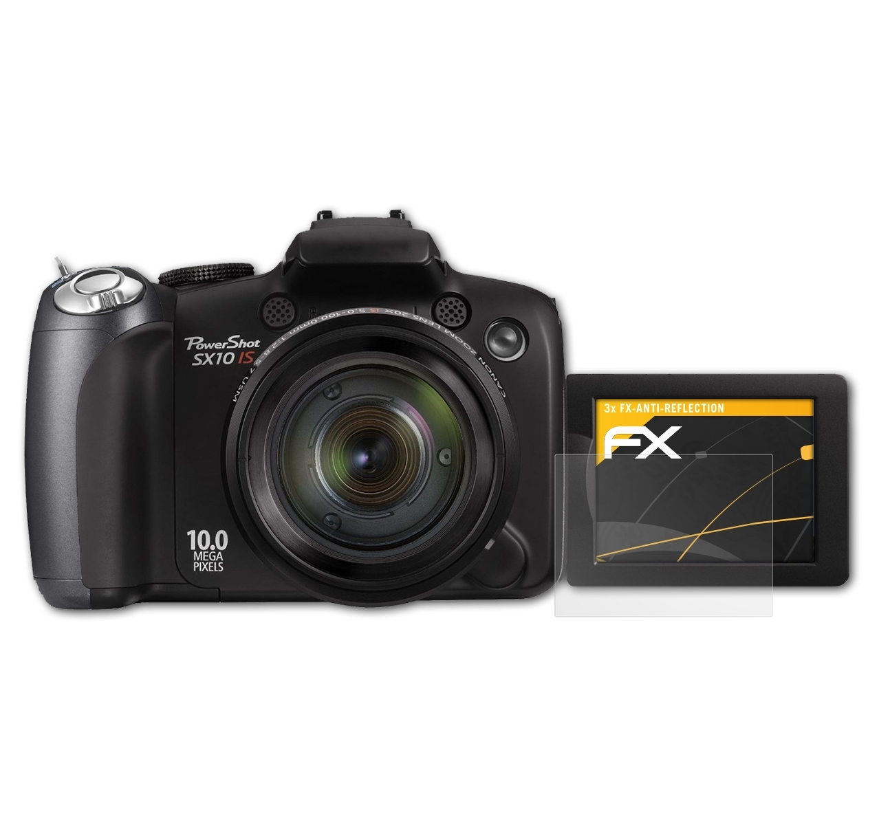 3x IS) PowerShot SX10 Canon Displayschutz(für ATFOLIX FX-Antireflex