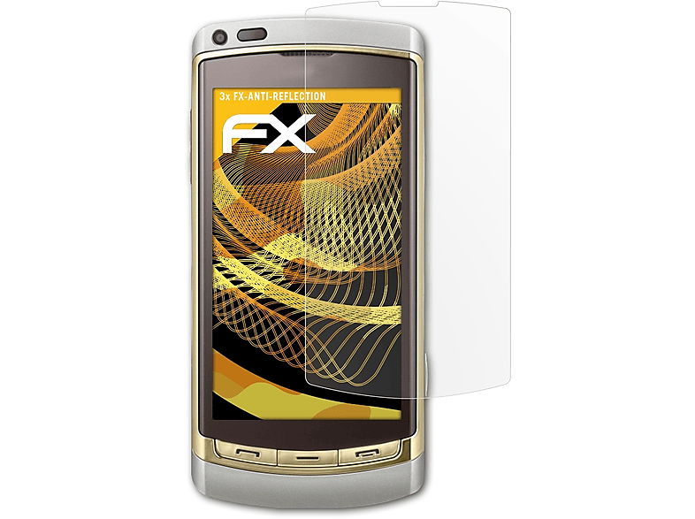 ATFOLIX 3x FX-Antireflex Displayschutz(für Samsung i8910-HD Omnia-HD)