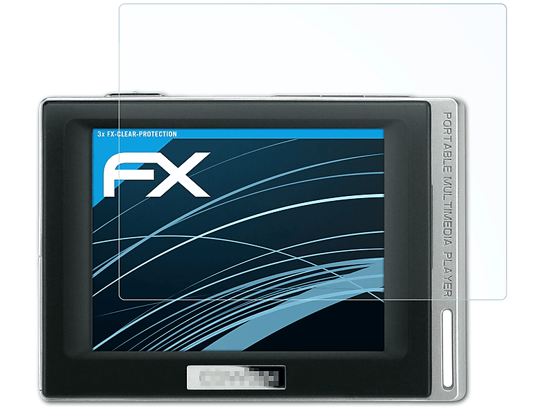 3x Displayschutz(für D2 ATFOLIX Cowon FX-Clear DAB)