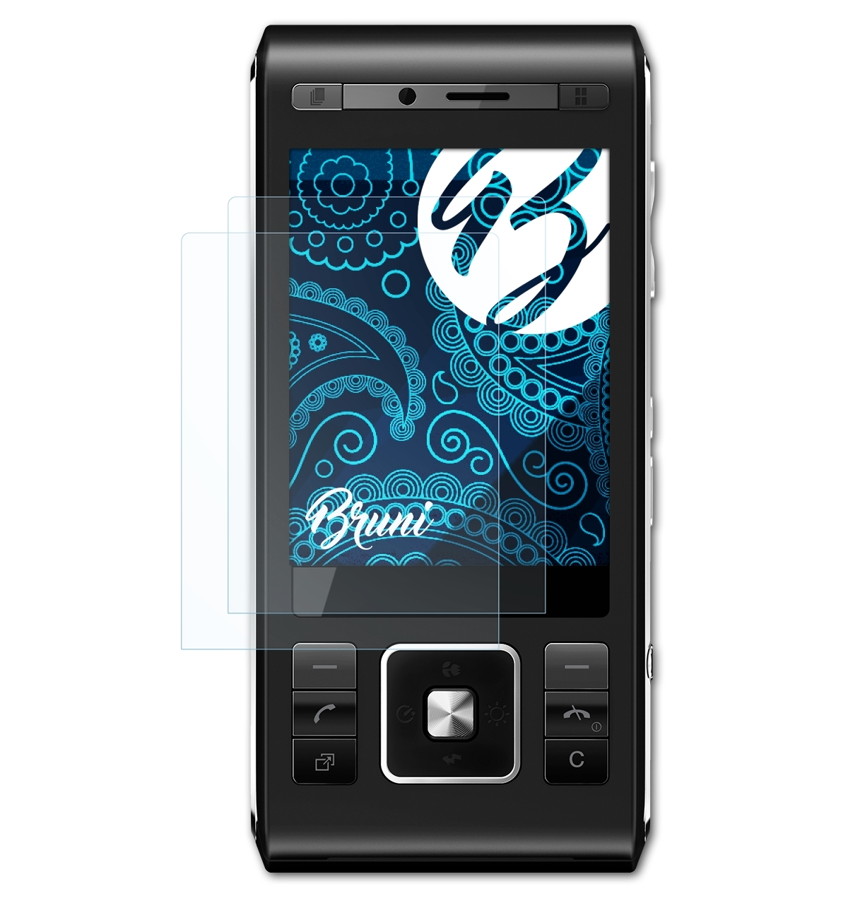 C905) 2x BRUNI Sony-Ericsson Basics-Clear Schutzfolie(für