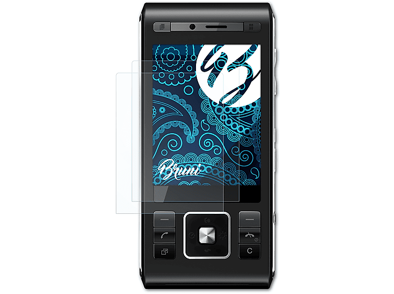 BRUNI 2x Basics-Clear Schutzfolie(für Sony-Ericsson C905)