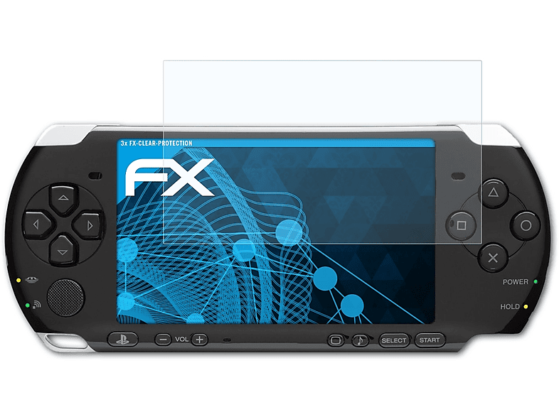 PSP-3000) Sony 3x Displayschutz(für ATFOLIX FX-Clear