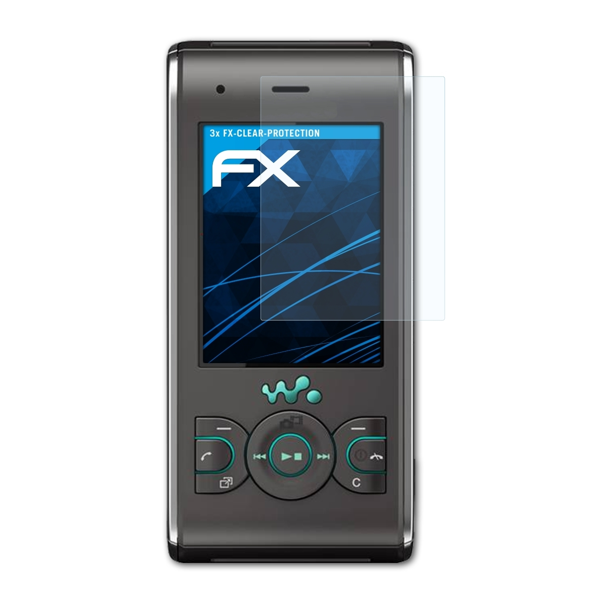 3x Displayschutz(für W595) Sony-Ericsson FX-Clear ATFOLIX