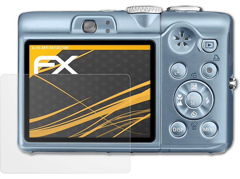 ATFOLIX 3x FX-Antireflex Displayschutz(für Canon PowerShot A1100 IS)