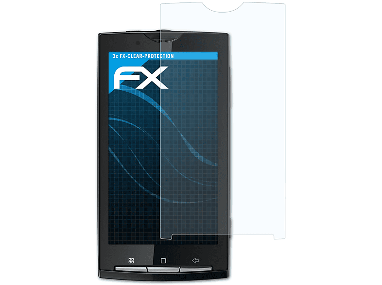 X10) Displayschutz(für FX-Clear 3x ATFOLIX Sony-Ericsson Xperia