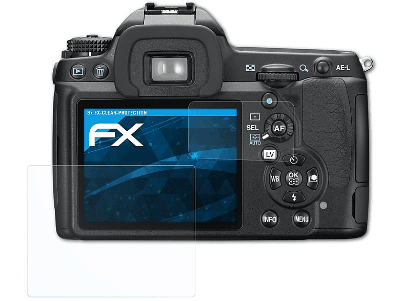ATFOLIX 3x K-7) FX-Clear Displayschutz(für Pentax