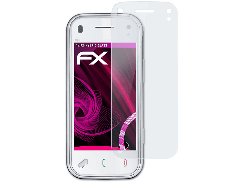 ATFOLIX FX-Hybrid-Glass Schutzglas(für Nokia N97 Mini)