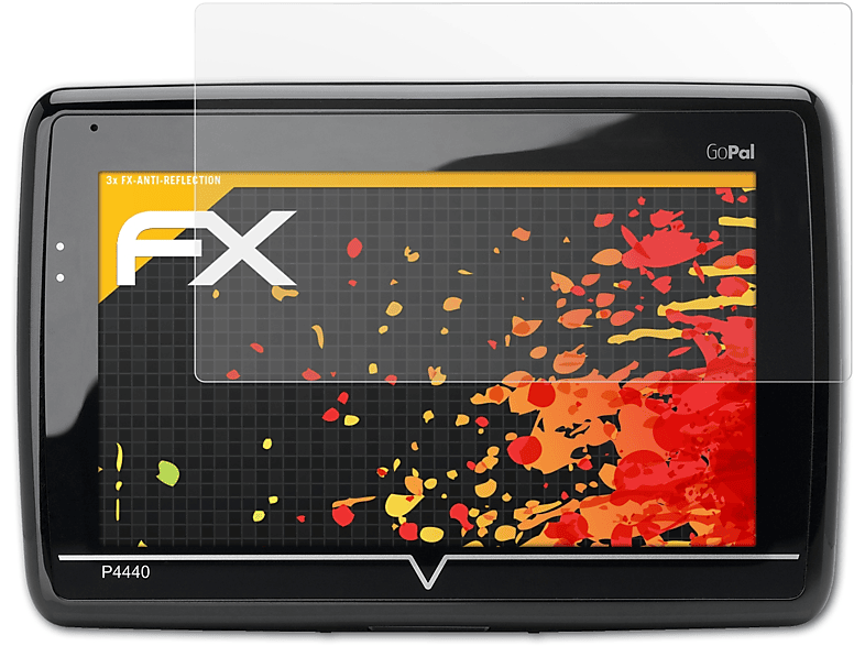 ATFOLIX 3x Medion FX-Antireflex Displayschutz(für GoPal E4440)
