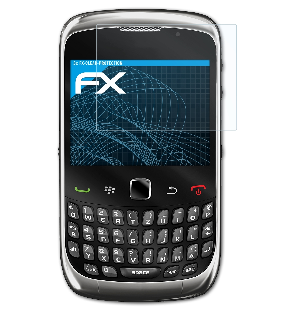 ATFOLIX 3x 8900 Displayschutz(für Blackberry Curve) FX-Clear