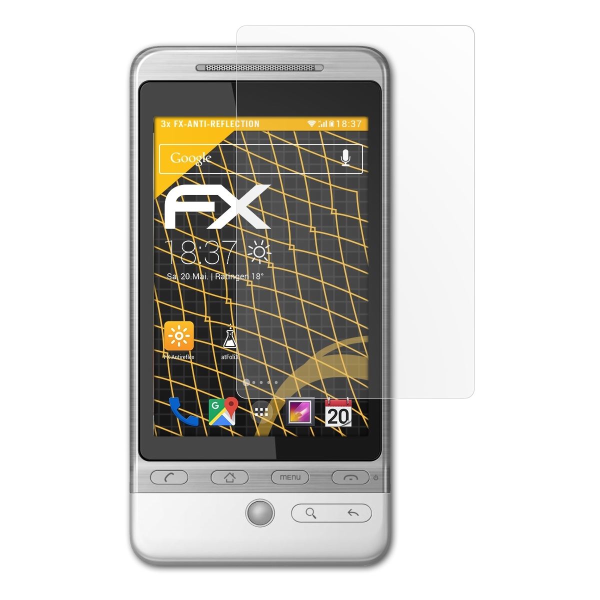 ATFOLIX 3x FX-Antireflex Displayschutz(für HTC (A6262)) Hero