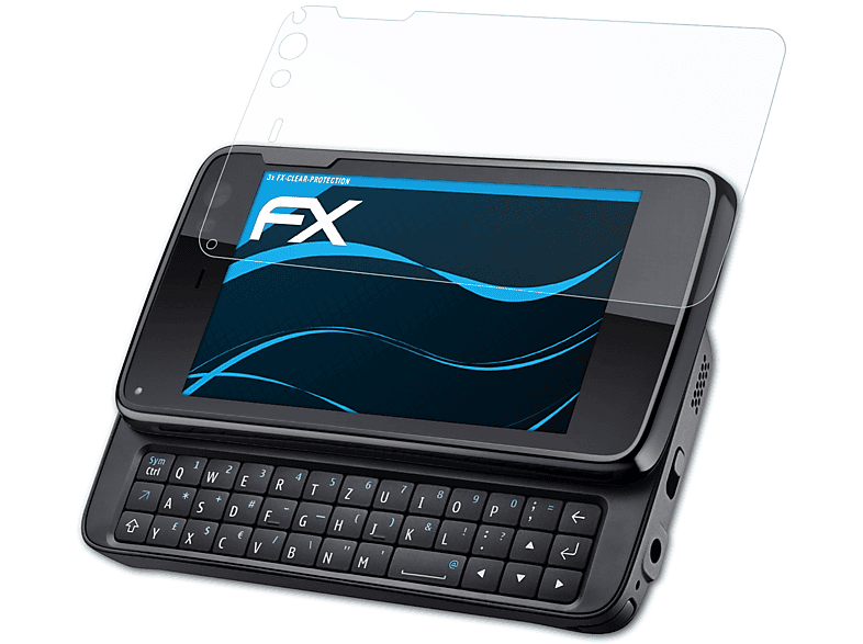 N900) ATFOLIX 3x Nokia FX-Clear Displayschutz(für