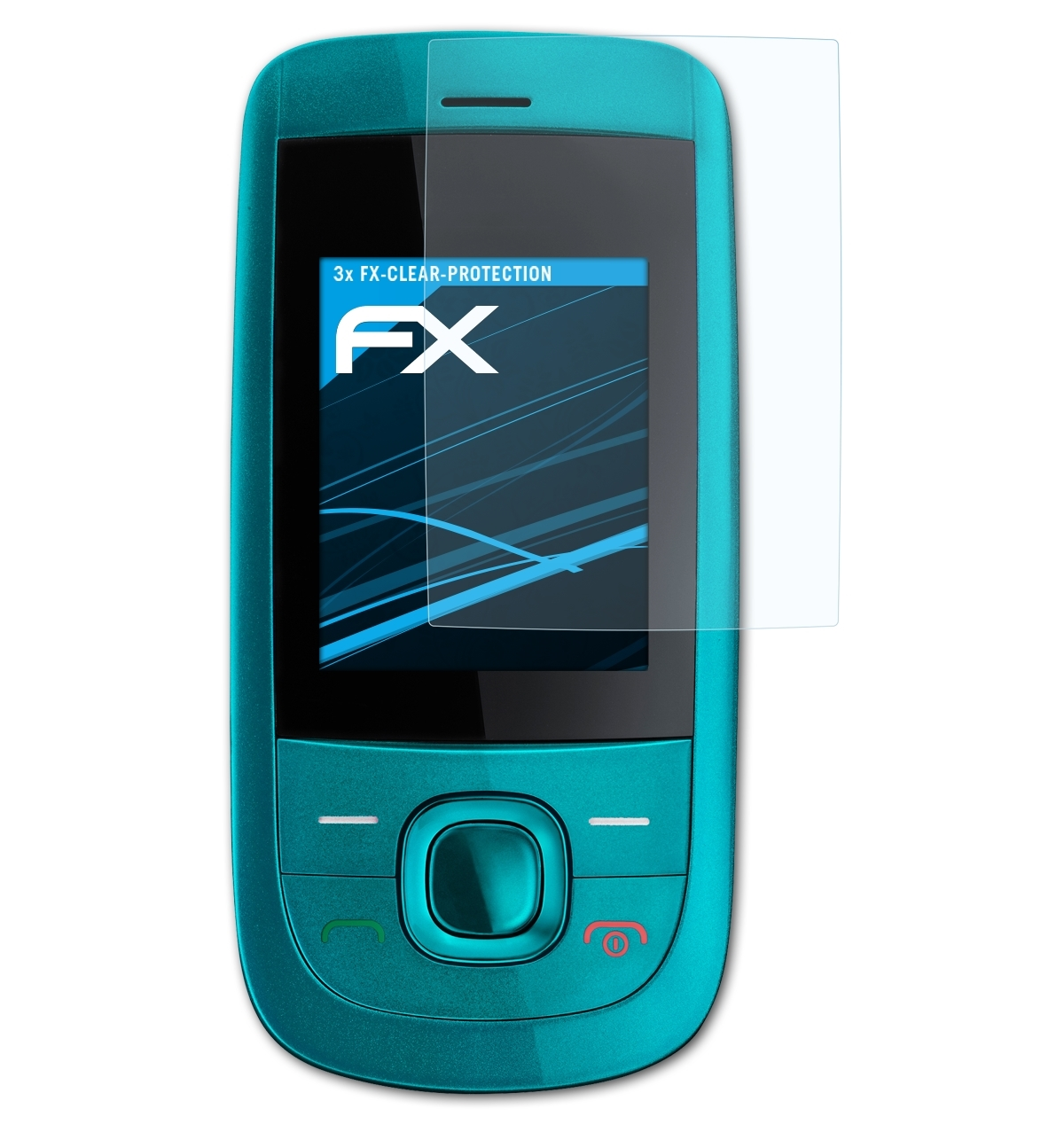 ATFOLIX 3x FX-Clear Displayschutz(für Nokia 2220 Slide)