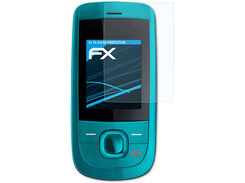 ATFOLIX 3x FX-Clear Displayschutz(für Nokia 2220 Slide)