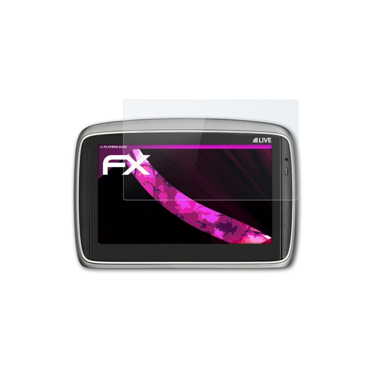 GO FX-Hybrid-Glass 750 ATFOLIX TomTom Live (2009)) Schutzglas(für