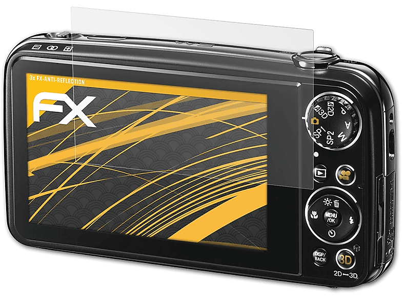 ATFOLIX 3x FX-Antireflex Fujifilm Displayschutz(für 3D FinePix W1) REAL
