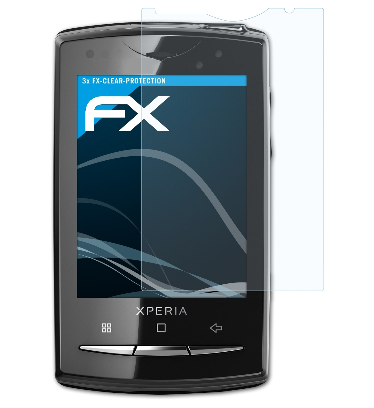 FX-Clear mini Sony-Ericsson X10 Xperia pro) Displayschutz(für ATFOLIX 3x