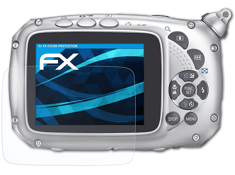 ATFOLIX 3x FX-Clear Displayschutz(für Canon D10) PowerShot