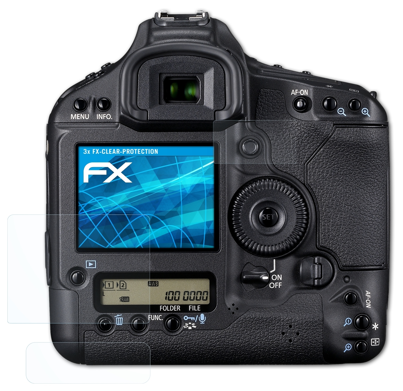 ATFOLIX FX-Clear EOS Canon 3x 1D Displayschutz(für IV) Mark