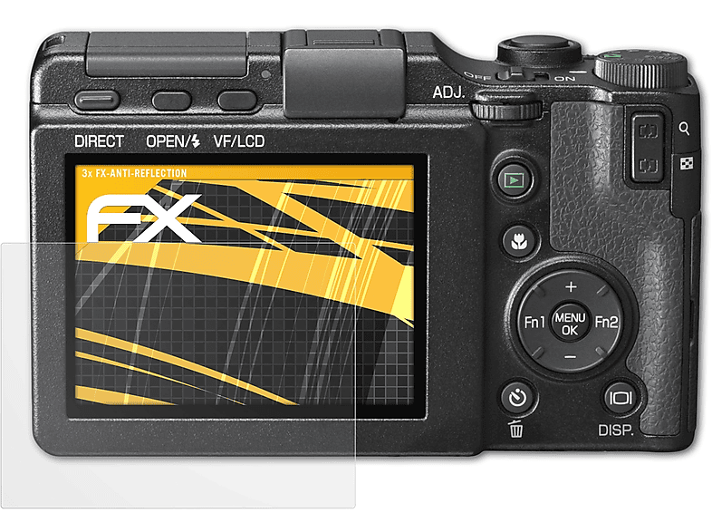 ATFOLIX Ricoh GXR) 3x FX-Antireflex Displayschutz(für