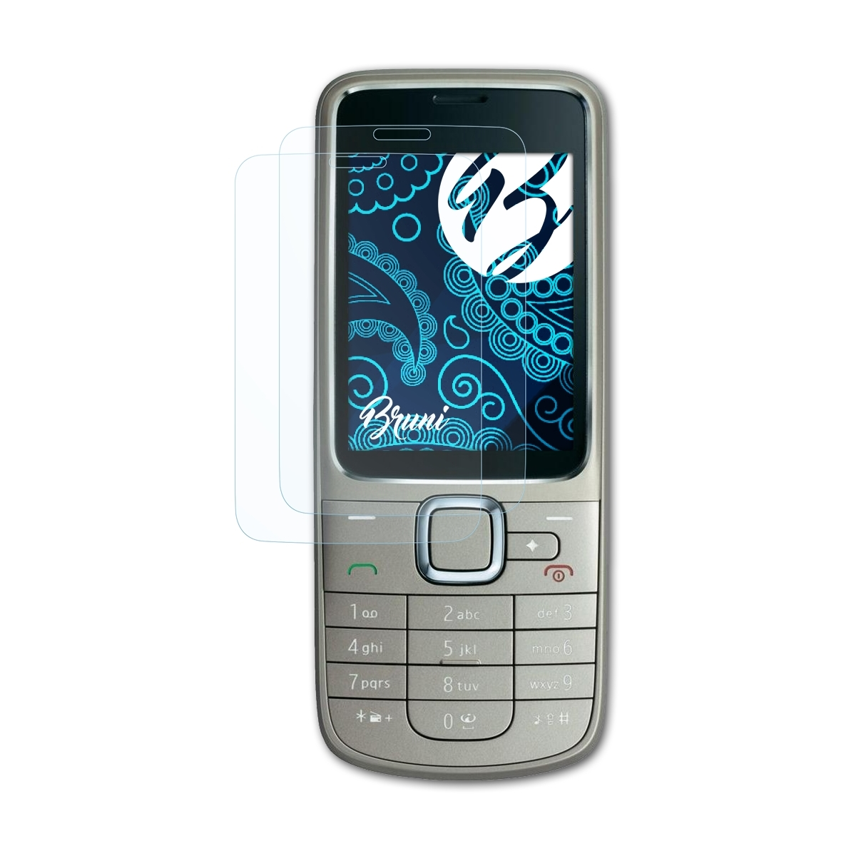 BRUNI 2x Basics-Clear Schutzfolie(für Nokia Navigation Edition) 2710