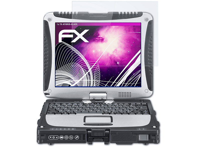 ATFOLIX FX-Hybrid-Glass Schutzglas(für Panasonic ToughBook CF-19)