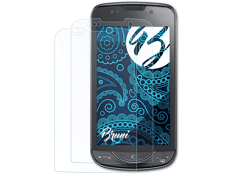 BRUNI 2x Basics-Clear Schutzfolie(für Samsung Omnia PRO B7610)