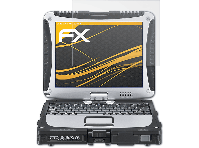 ATFOLIX 2x FX-Antireflex Displayschutz(für Panasonic ToughBook CF-19)