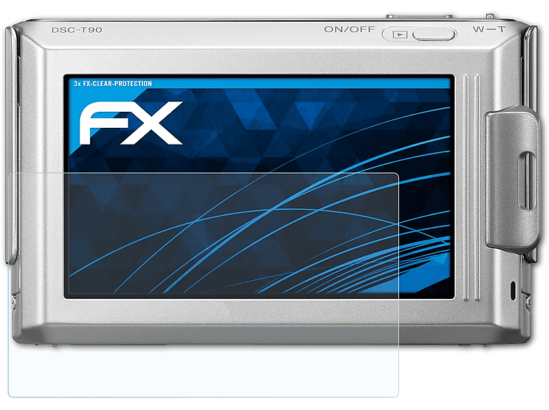 DSC-T90) ATFOLIX FX-Clear 3x Sony Displayschutz(für