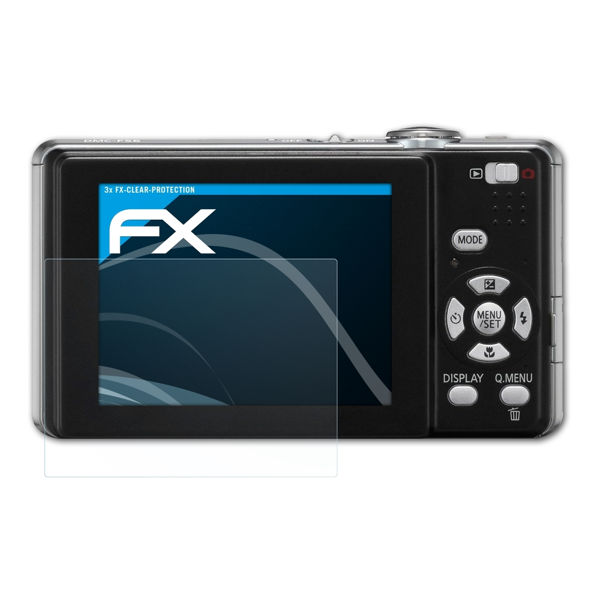 Panasonic FX-Clear 3x Lumix Displayschutz(für ATFOLIX DMC-FS6)