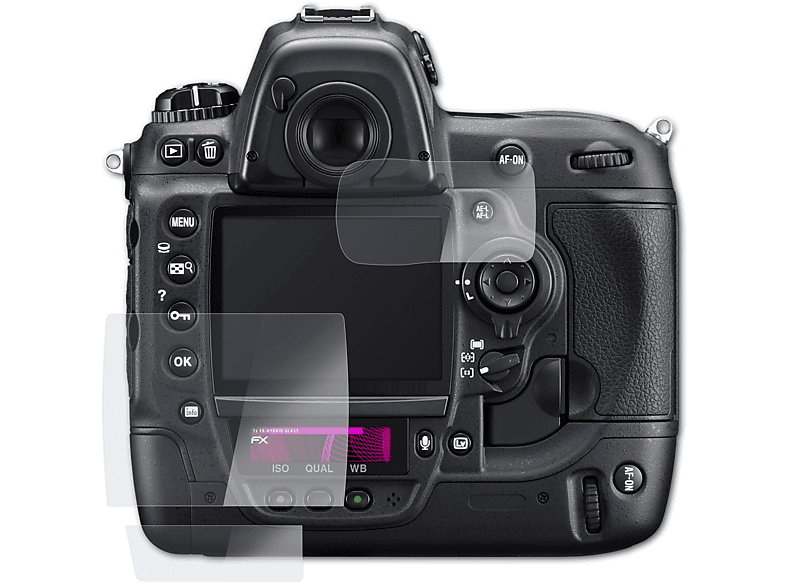 ATFOLIX FX-Hybrid-Glass Schutzglas(für Nikon D3s)