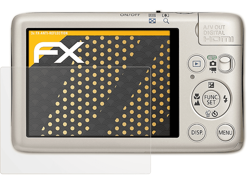 ATFOLIX 3x FX-Antireflex Displayschutz(für Digital Canon IXUS 130)