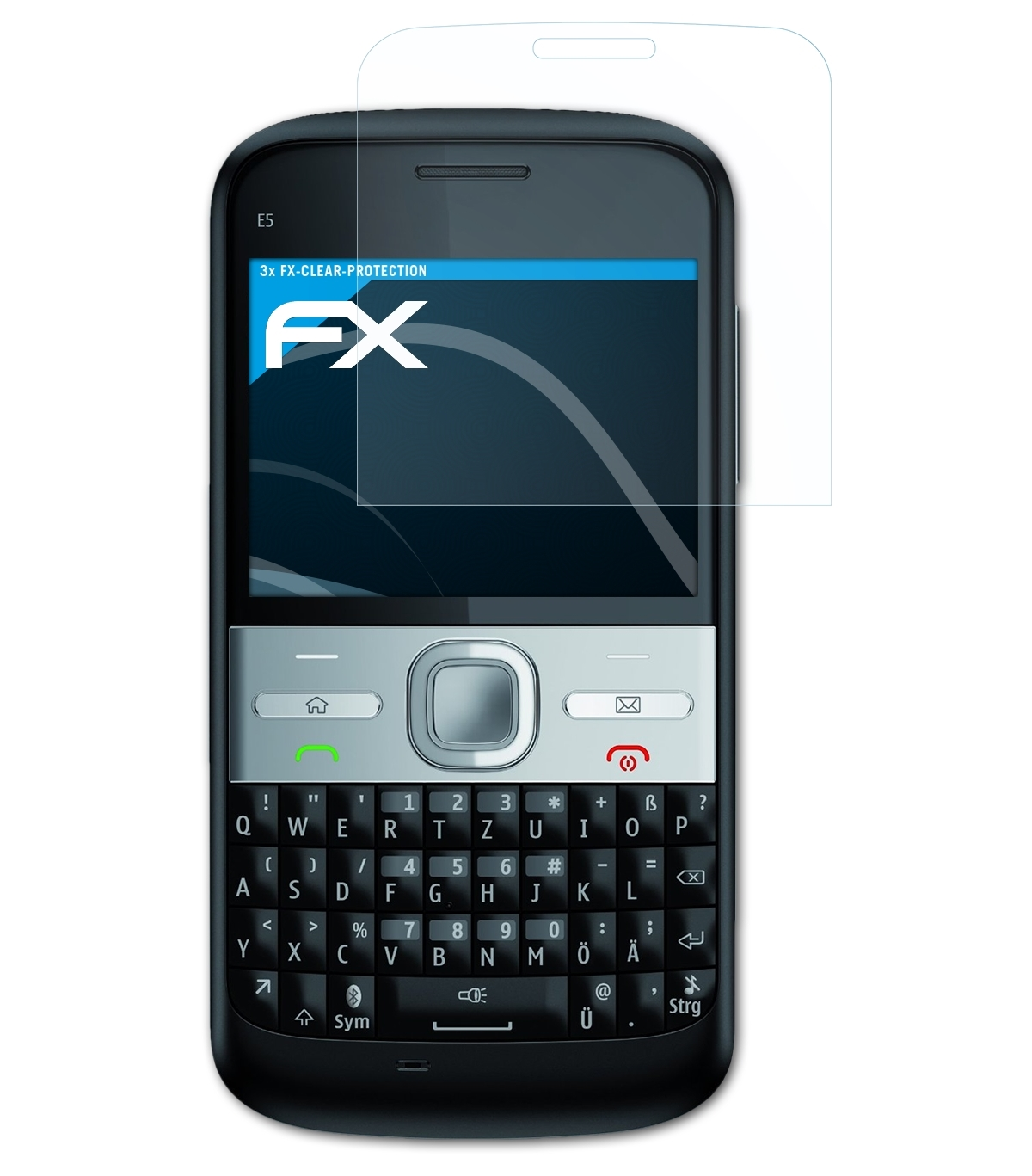 3x ATFOLIX FX-Clear Nokia Displayschutz(für E5)