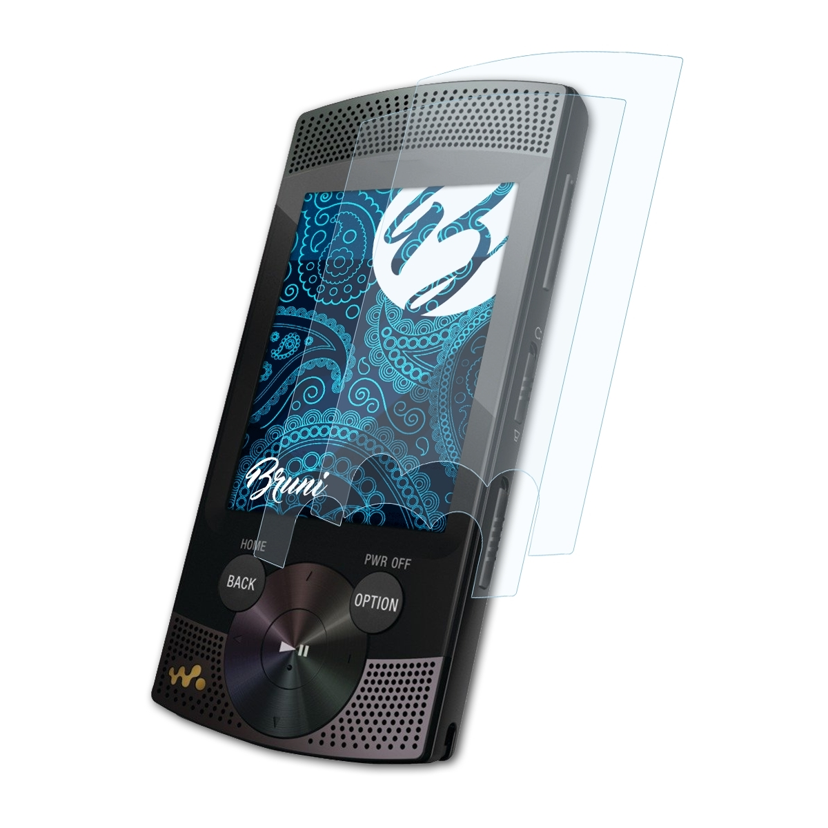 BRUNI 2x Basics-Clear Schutzfolie(für NWZ-S544) Walkman Sony