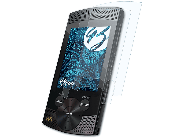 BRUNI 2x Basics-Clear Schutzfolie(für Sony Walkman NWZ-S544)