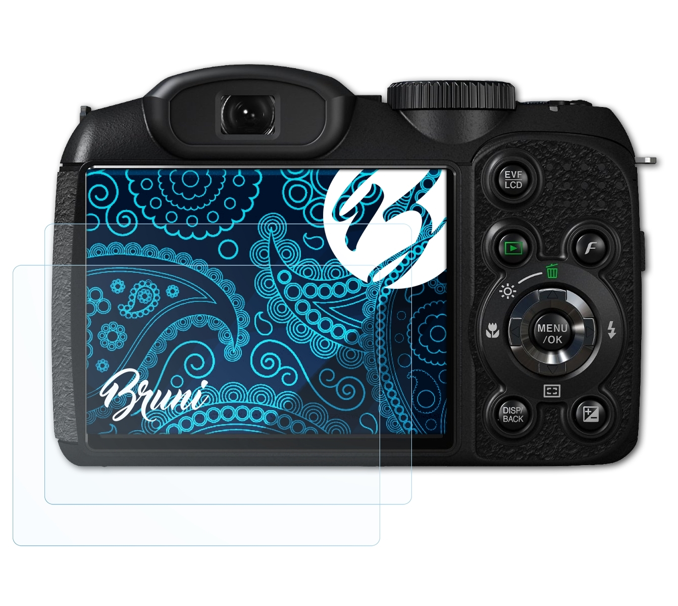 BRUNI 2x Basics-Clear Schutzfolie(für Fujifilm S1600) FinePix