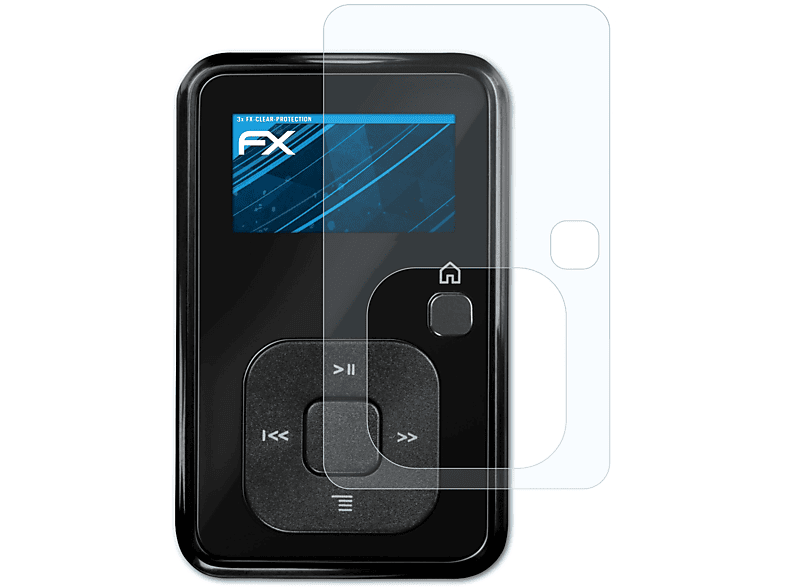 ATFOLIX 3x FX-Clear Displayschutz(für Sandisk Sansa Clip+)