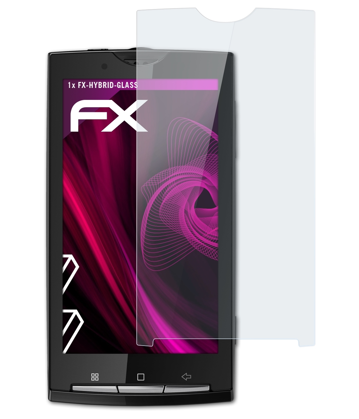 ATFOLIX FX-Hybrid-Glass Schutzglas(für Sony-Ericsson Xperia X10)
