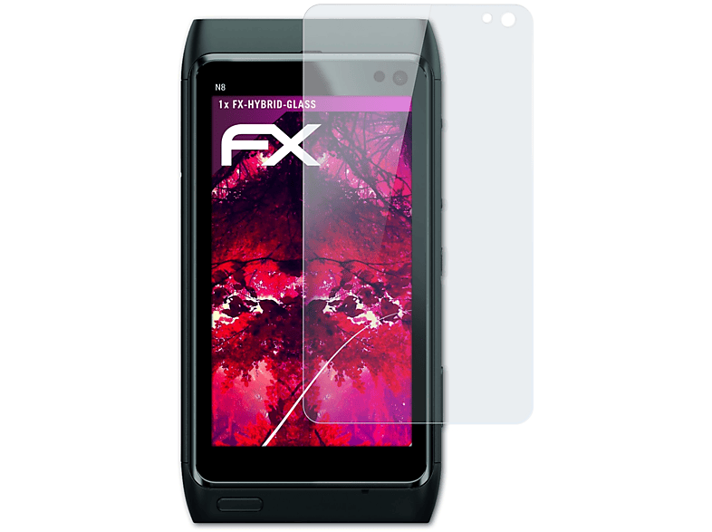 ATFOLIX FX-Hybrid-Glass Schutzglas(für Nokia N8)