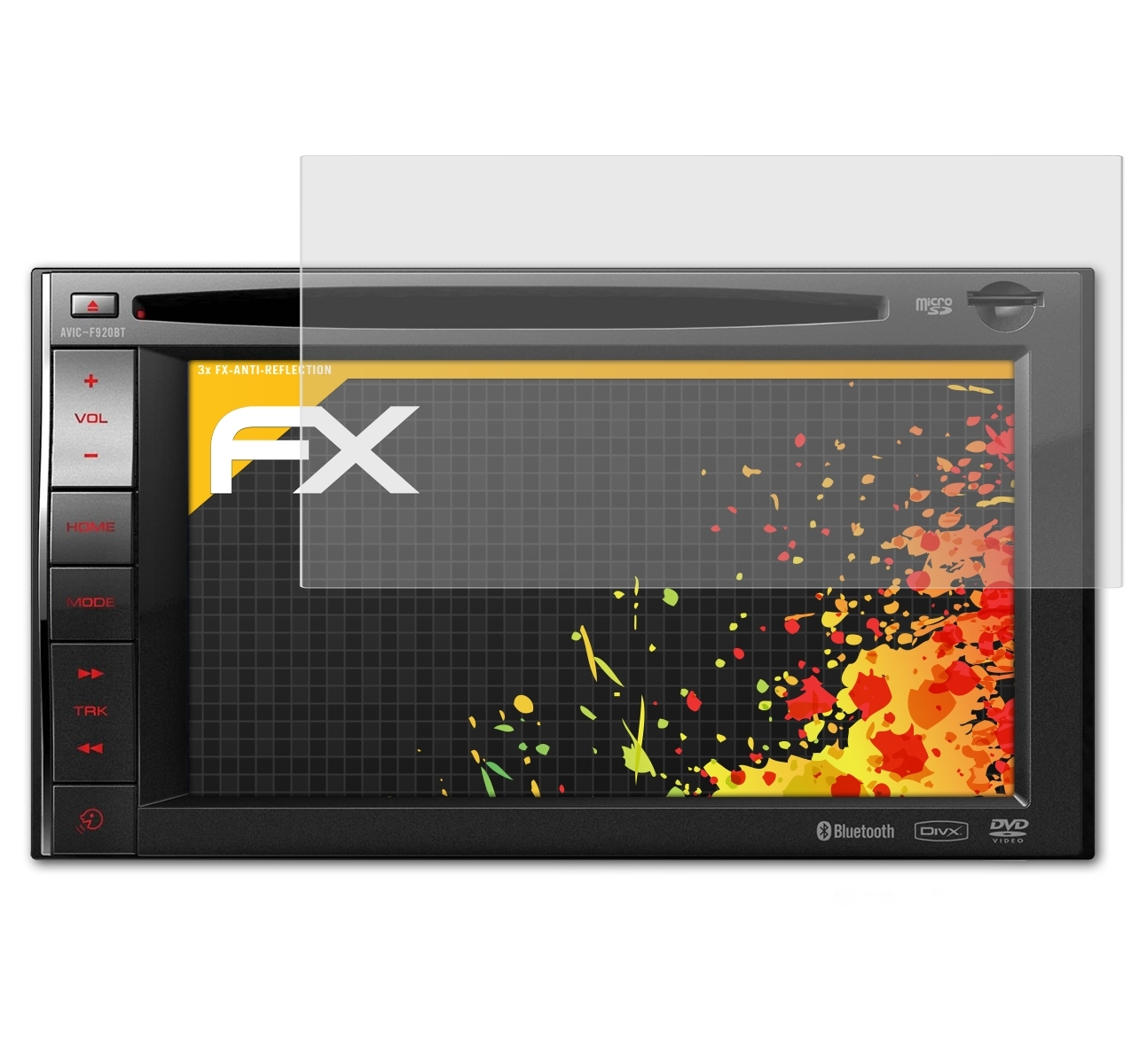 ATFOLIX 3x FX-Antireflex Displayschutz(für Pioneer Avic-F920BT)