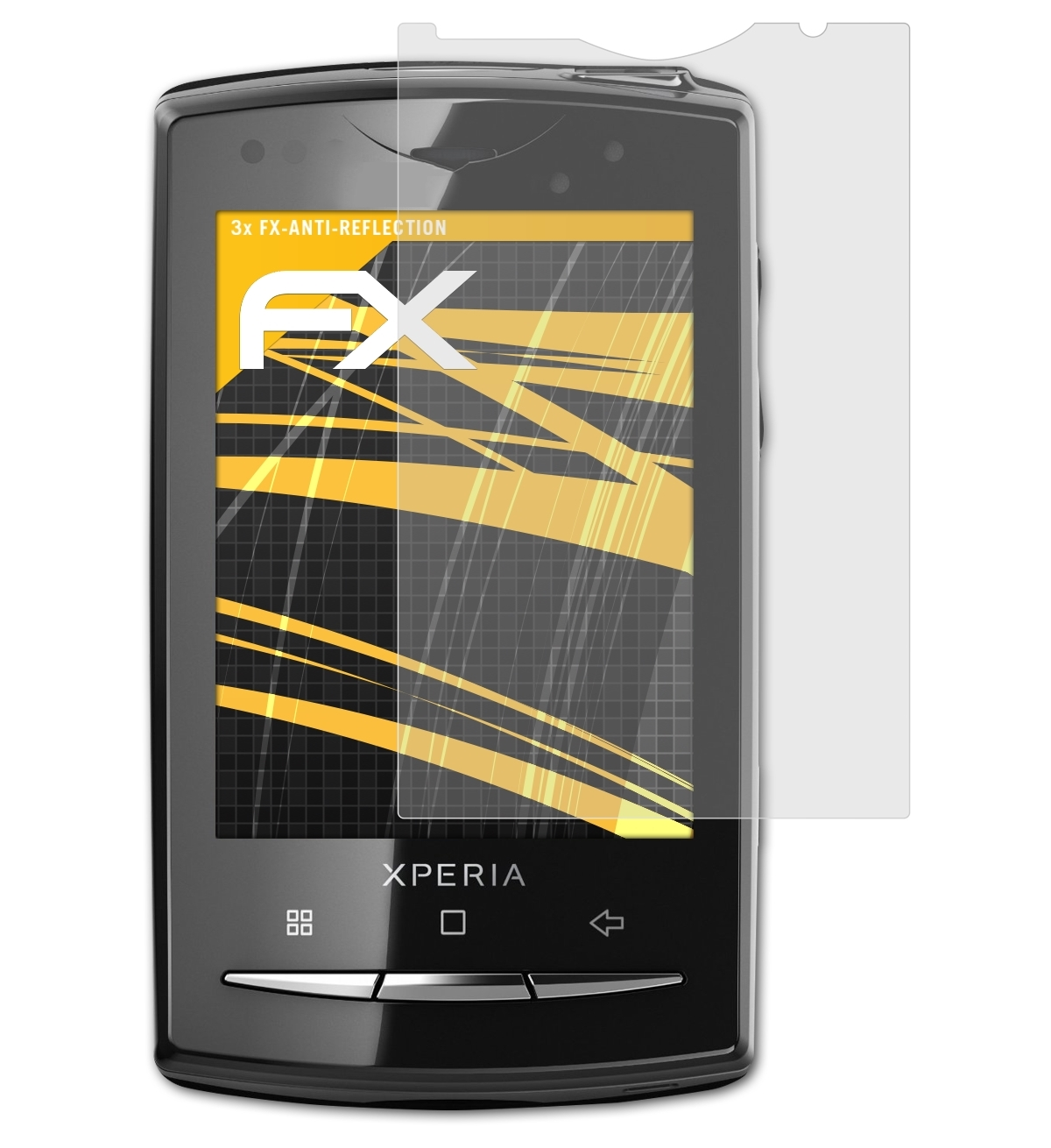 FX-Antireflex 3x ATFOLIX Sony-Ericsson X10 Displayschutz(für pro) Xperia mini