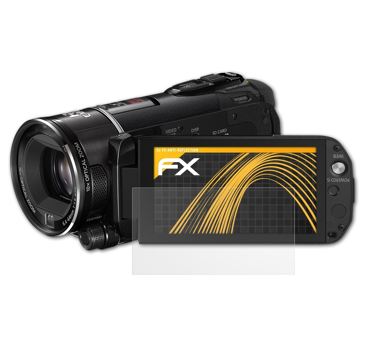 ATFOLIX 3x FX-Antireflex Displayschutz(für HF (Vixia) Legria S21) Canon
