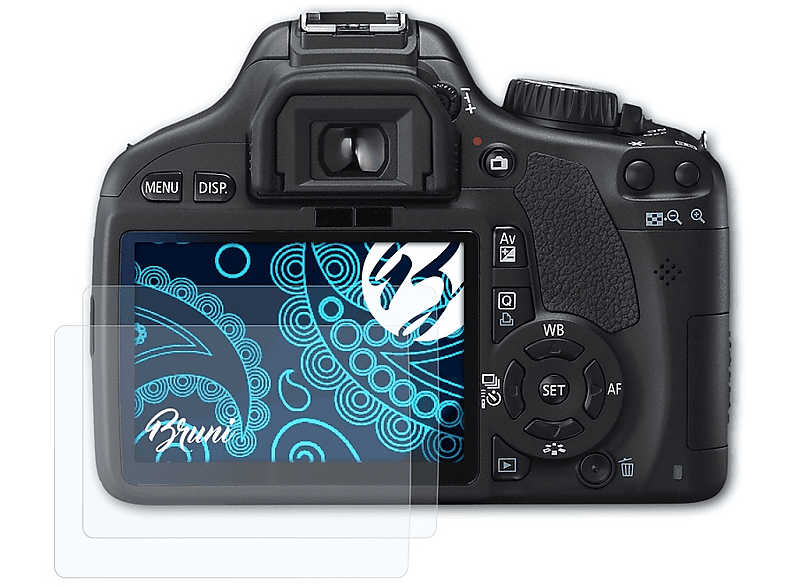 BRUNI 2x Basics-Clear Schutzfolie(für Canon EOS 550D)