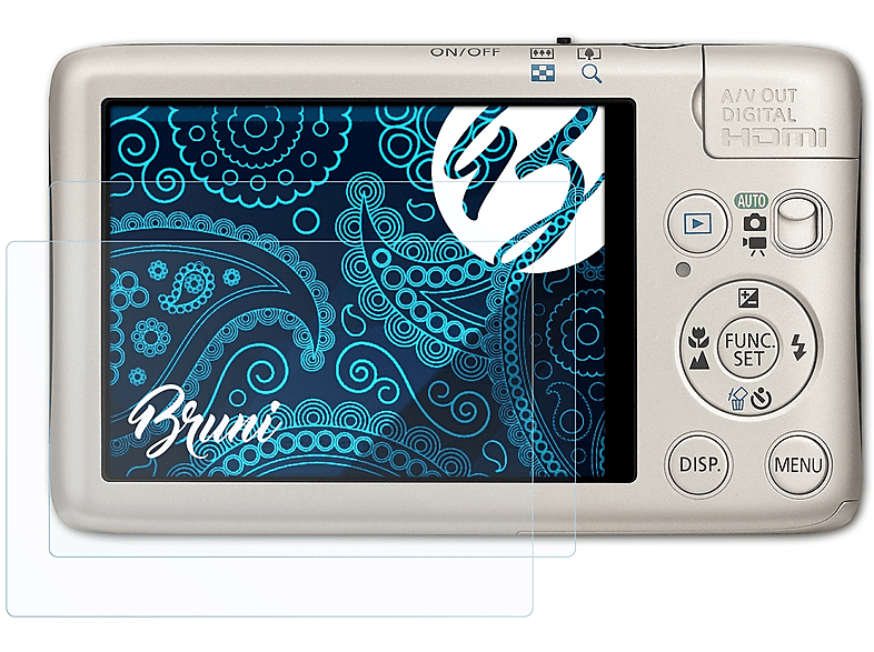 BRUNI 2x Basics-Clear Schutzfolie(für Canon Digital IXUS 130)